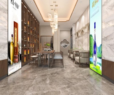 新中式烟酒店3D模型下载